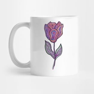 Colorful Tulip Flower Doodle Drawing Mug